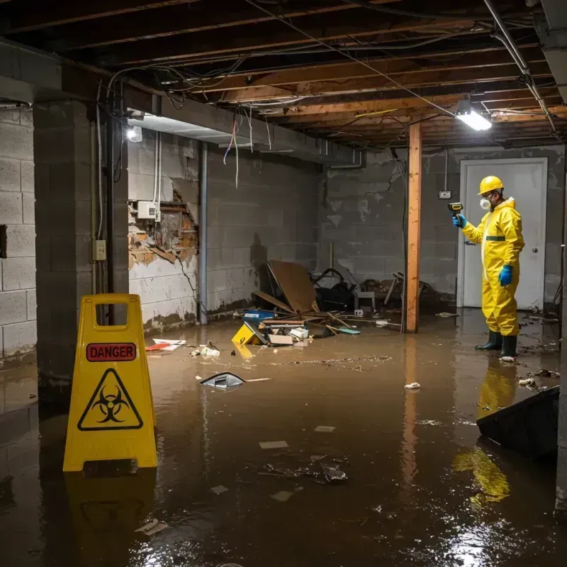 Flooded Basement Electrical Hazard in Renville County, ND Property